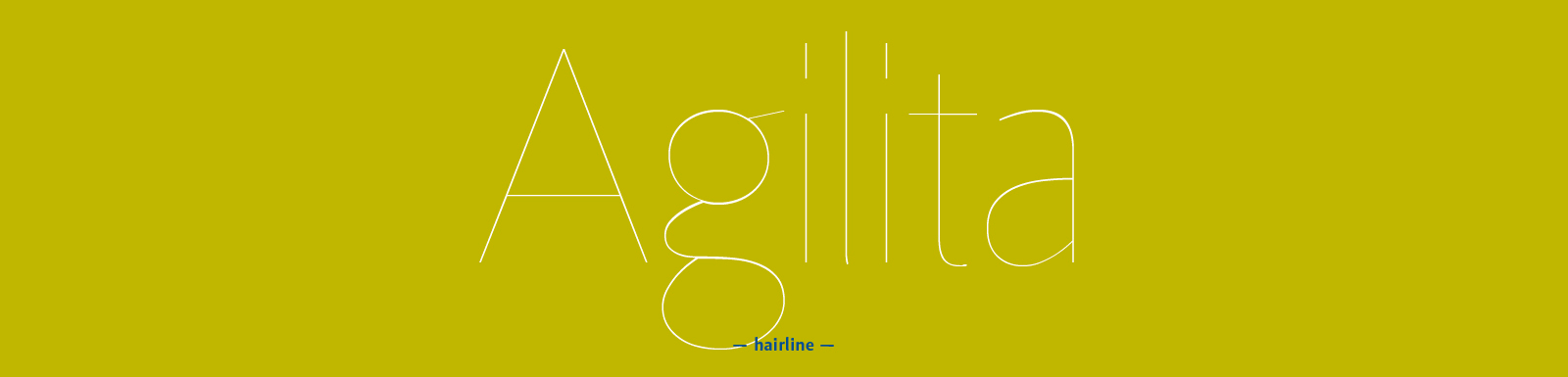 Agilita – Humanistic sanserif typeface in 33 weights
