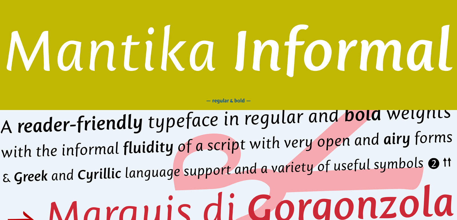 Mantika Informal typeface by Jürgen Weltin