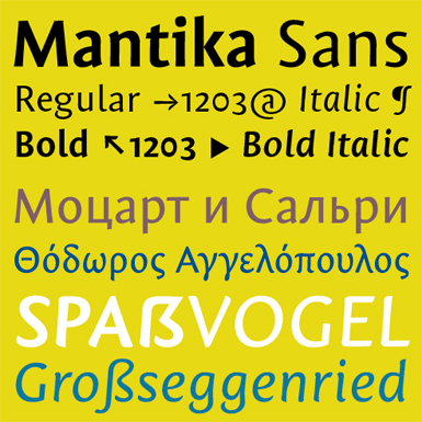 Mantika Sans by Jürgen Weltin