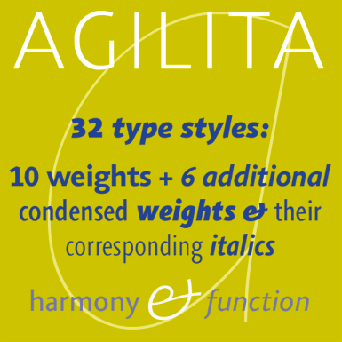 Linotype Agilita by Jürgen Weltin