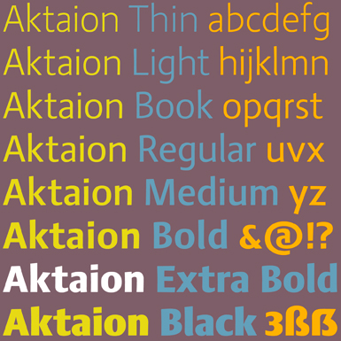 Aktaion Sanserif typeface © Jürgen Weltin, Type Matters